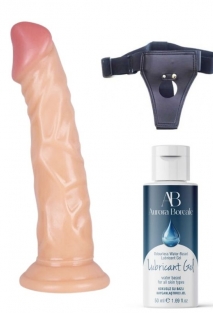 Belden Ba�lamal� Kayganla�t�r�c� Set Noctis 21cm Realistik Dildo No:77